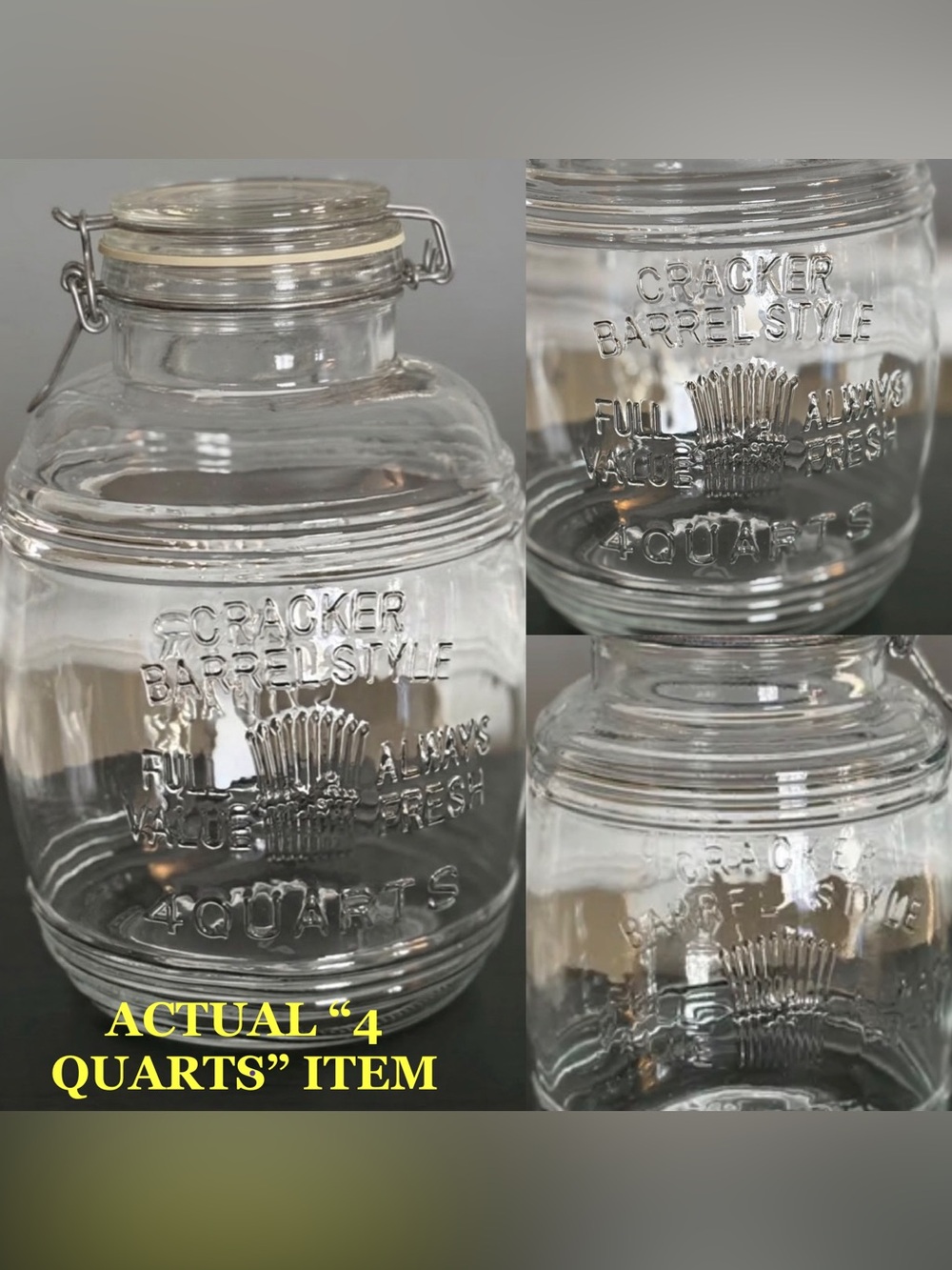 🫙Vintage Glass Pantry Canister Jars — 3 QT & 4 QT🫙 - Picture 12 of 12
